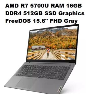 Lenovo IdeaPad 1 15ALC7 AMD R7 5700U RAM 16GB DDR4 512GB SSD FreeDOS 15.6in FHD Gray